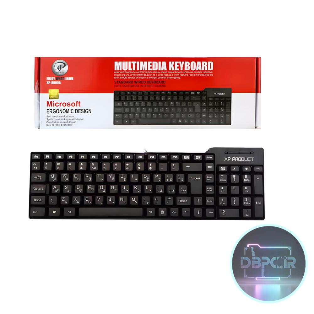 کیبورد ایکس پی پروداکت مدل XP-8000G با طراحی ارگونومیک