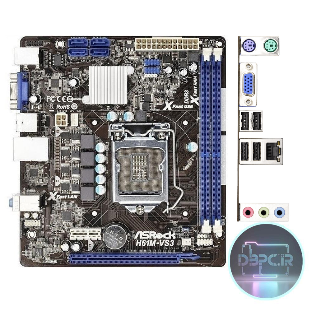 باندل اقتصادی مادربرد ASRock H61M-VS3 به همراه پردازنده Intel G1610 مناسب برای کارهای روزمره